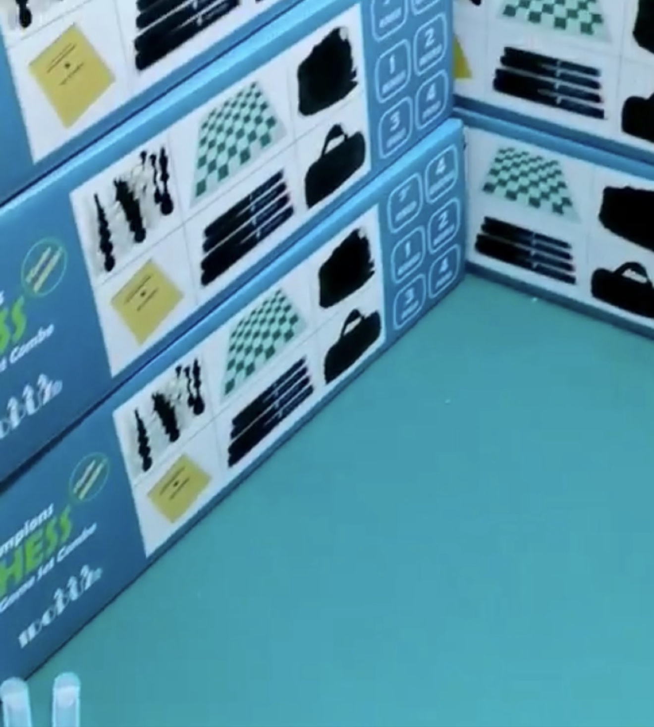Stacked blue combo set boxes